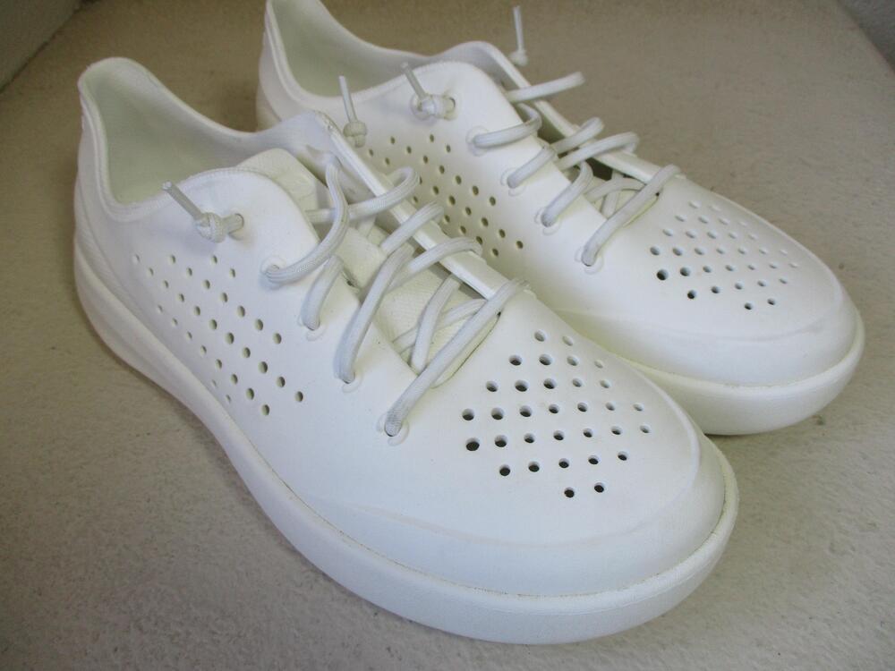 Crocs Shoe Women 10 InMotion LiteRide Pacer White Lace Up Bungee Comfort Sneaker